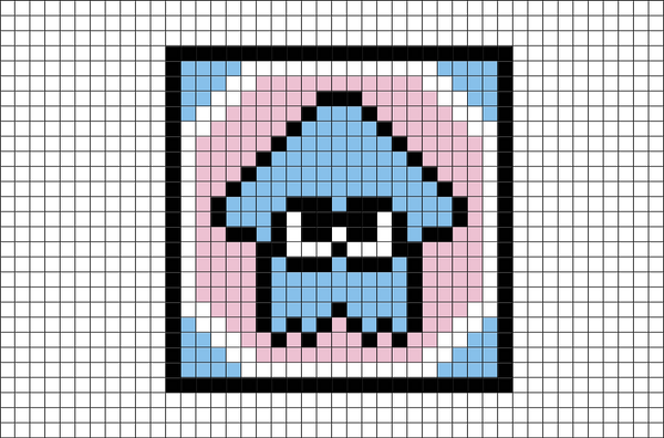 Splatoon Squidling Pixel Art