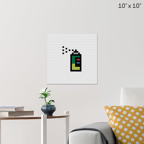 Spray Paint Brick Poster