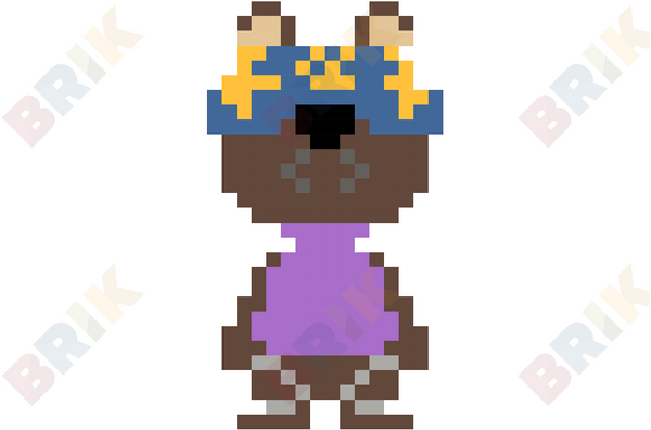 Square Bear Pixel Art