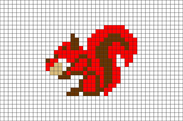 Squirrel Pixel Art