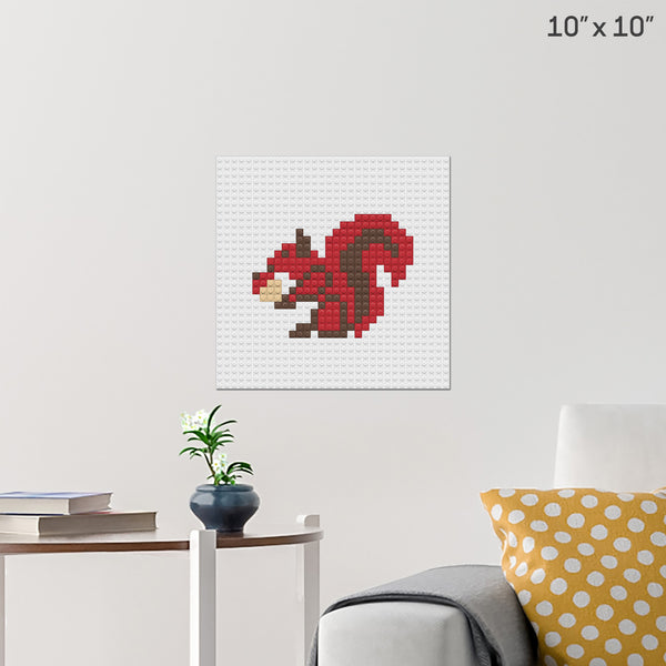 Squirrel Brick Poster