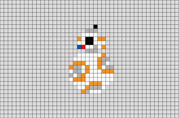 Star Wars BB-8 Pixel Art