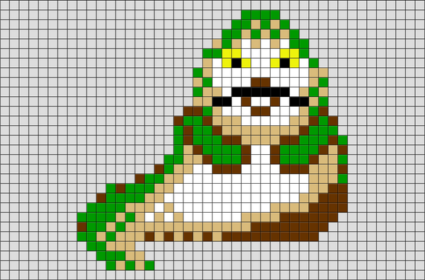 Star Wars Jabba the Hutt Pixel Art