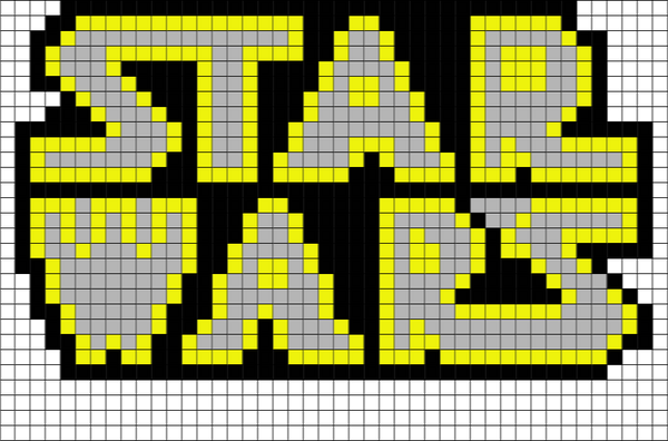 Star Wars Logo Pixel Art