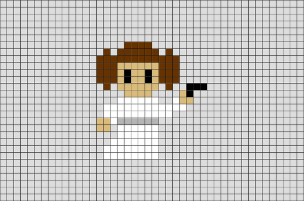 Star Wars Princess Leia Pixel Art
