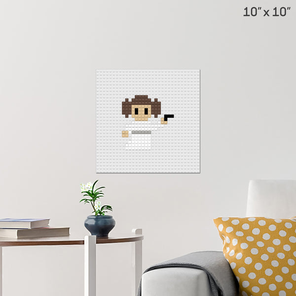 Star Wars Princess Leia Brick Poster
