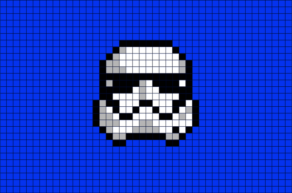 Star Wars Storm Trooper Pixel Art