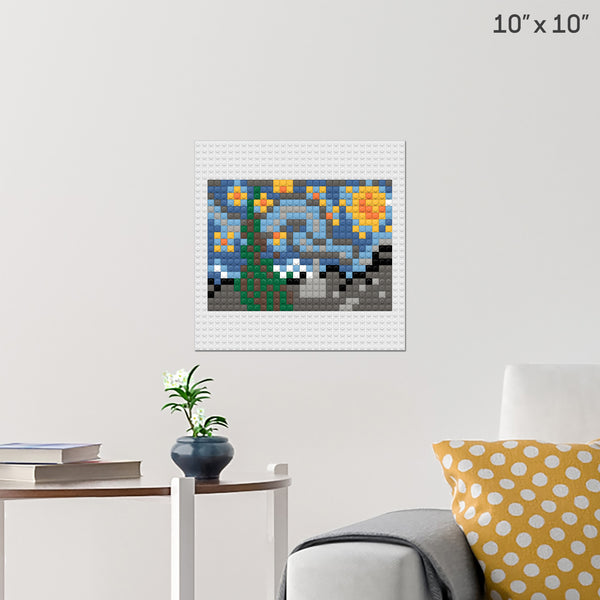 Starry Night Brick Poster