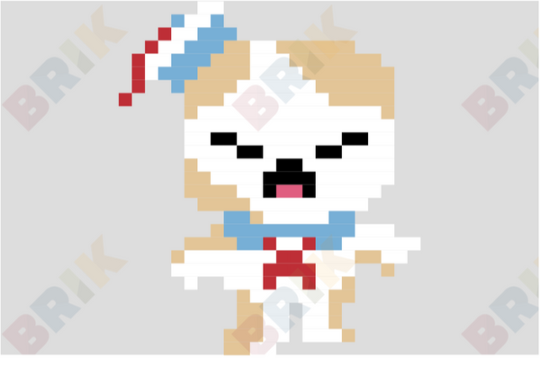 Stay Puft Marshmallow Man Pixel Art