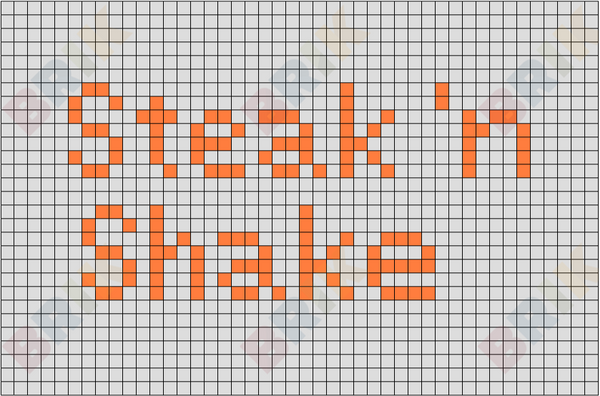 Steak n Shake Pixel Art