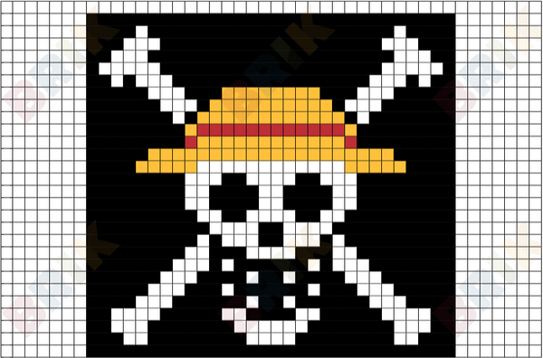 Straw Hat Pirates Pixel Art