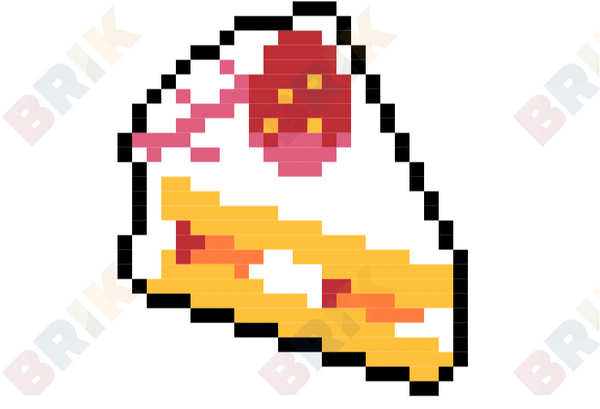 Strawberry Cake Pixel Art