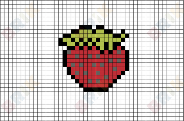 Strawberry Pixel Art