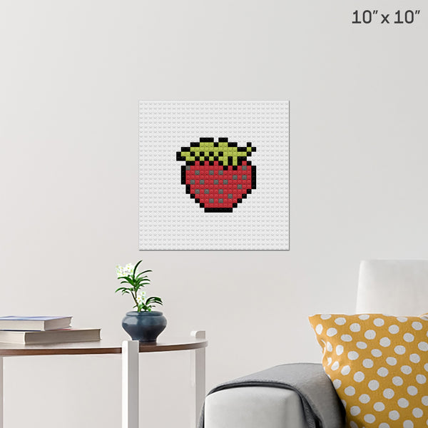 Strawberry Brick Poster