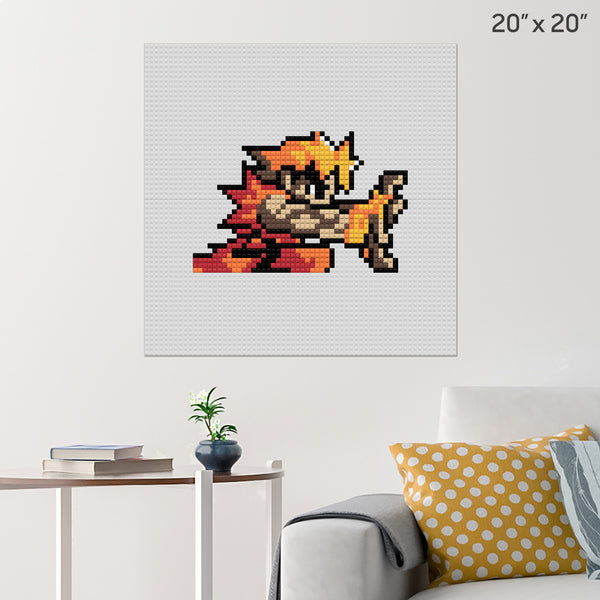 Street Fighter Ken Masters Brick Poster