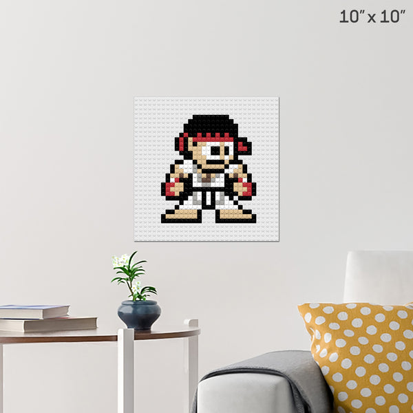 Street Fighter Ryu Brick Poster