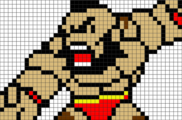 Street Fighter Zangief Pixel Art