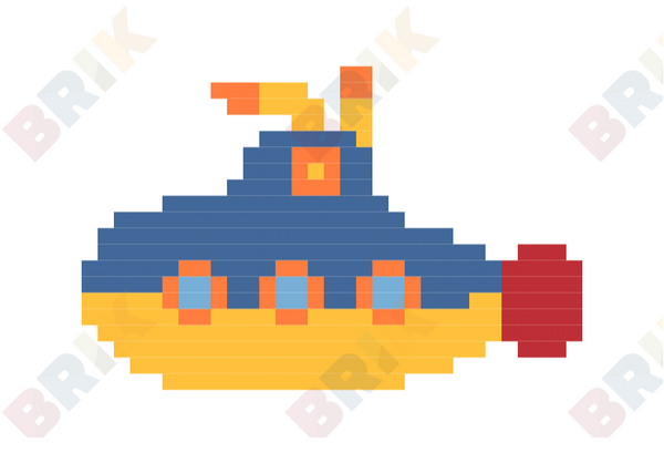 Submarine Pixel Art