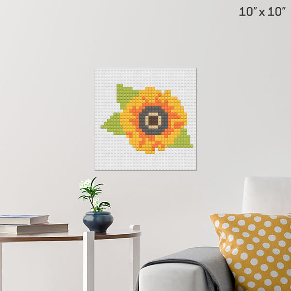 Sunflower Brick Poster