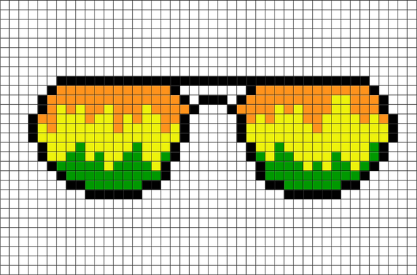 Sunglasses Pixel Art