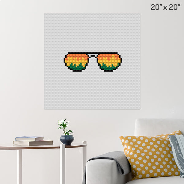 Sunglasses Brick Poster