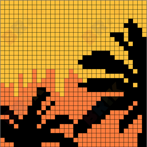Sunset 1 Pixel Art