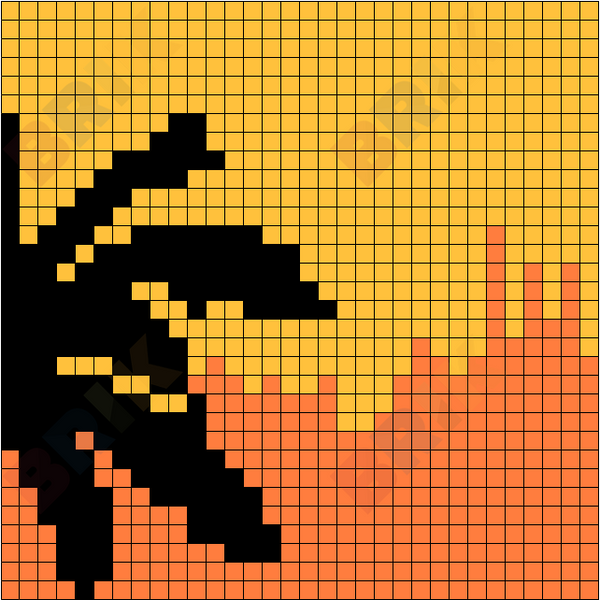Sunset 2 Pixel Art