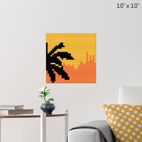 Sunset 2 Brick Poster