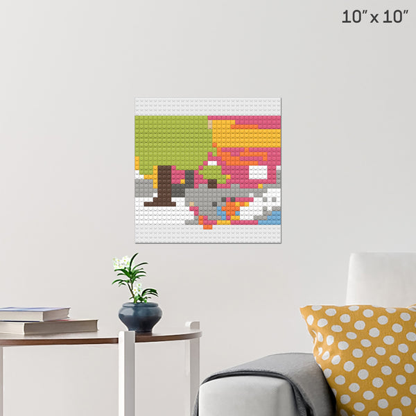 sunset what do u see Brick Poster