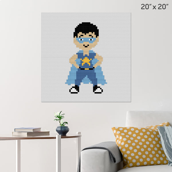 Super hero boy Brick Poster