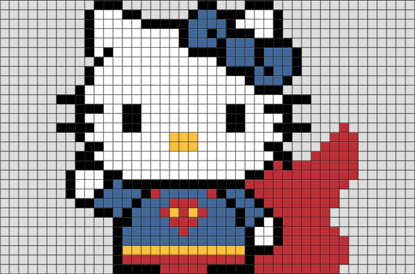 Super Kitty Pixel Art