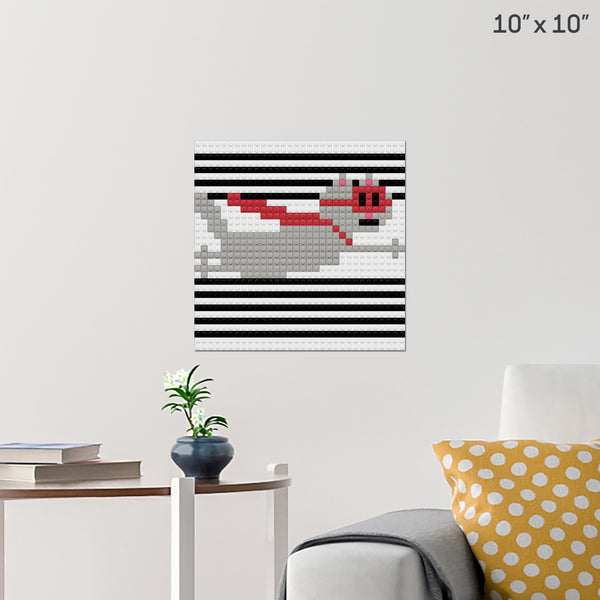 super kitty Brick Poster