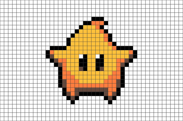 Super Mario Galaxy Luma Star Pixel Art