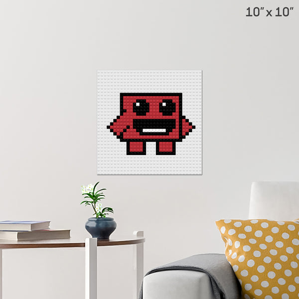 Super Meatboy Brick Poster