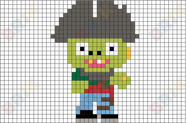 Swashbuckler Zombie Pixel Art