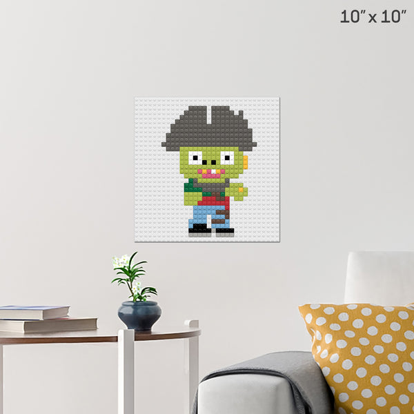 Swashbuckler Zombie Brick Poster