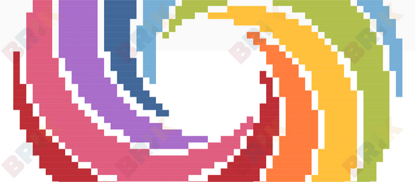 Swirling Rainbow Pixel Art