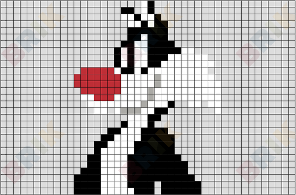 Sylvester the Cat Pixel Art