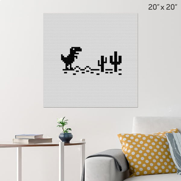 T-Rex Game Brick Poster