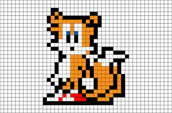 Tails Pixel Art Sonic