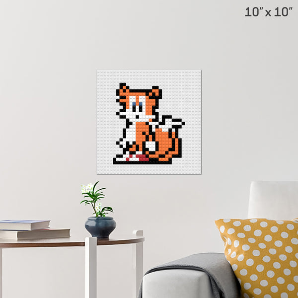 Tails  Sonic Brick Poster