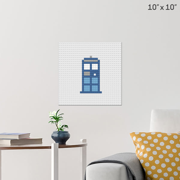 Tardis Doctor Who Phone Booth Brick Poster