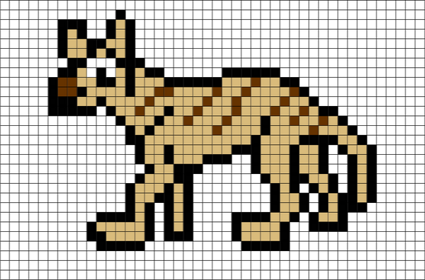 Tasmanian Tiger Pixel Art