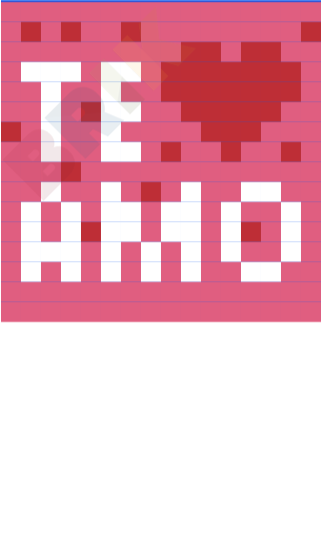 Te Amo Pixel Art