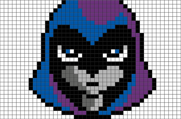 Teen Titans Raven Pixel Art