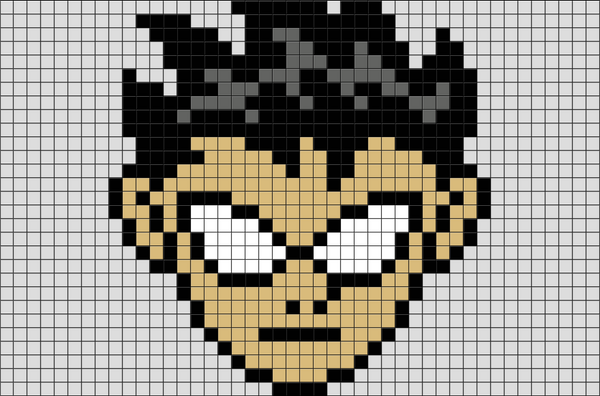 Teen Titans Robin Pixel Art