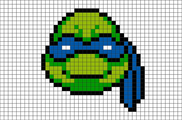 Teenage Mutant Ninja Turtles Leonardo  Pixel Art