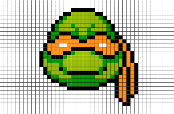 Teenage Mutant Ninja Turtles Michelangelo Pixel Art
