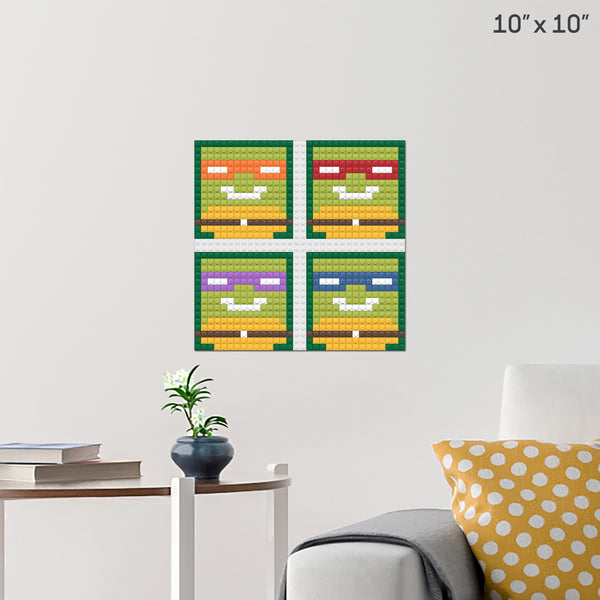 Teenage Mutant Ninja Turtles Brick Poster