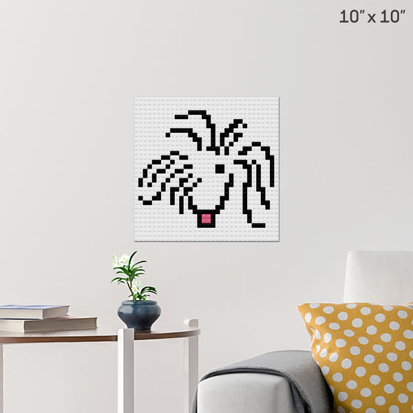 Tembleque the blind poodle Brick Poster